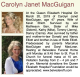 Death Record - Carolyn MacGuigan