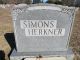 Headstone - Helen and Gustav Simons - Back